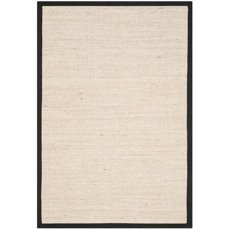 Safavieh Natural Fiber Small Rectangle Area Rug Marble & Black - 4 x 6 ft. NF143A-4